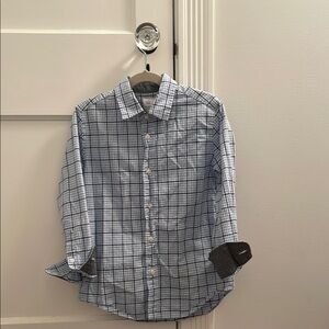 JCrew Crew Cuts Blue Plaid Button-Up Shirt Boys Size 8